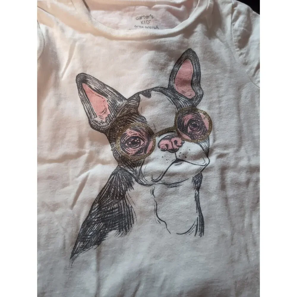 Carter's & Star Wars Lot T Shirts Girls Size 6 6x 7 7a 6 6x Grogu Dog Shades Bed